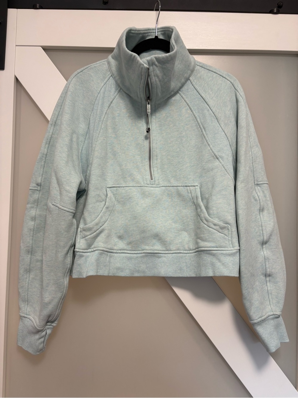 lululemon- Scuba Oversized Funnel Neck Half-Zip, Light Blue